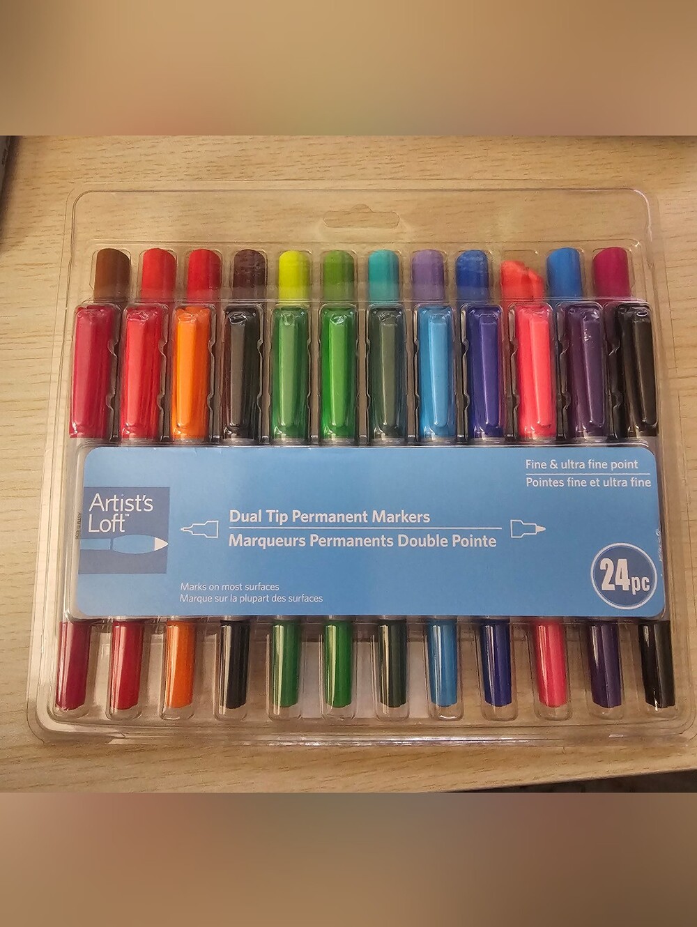 Artist’s Loft Dual Tip Permanent Markers Set of 24 Open Box